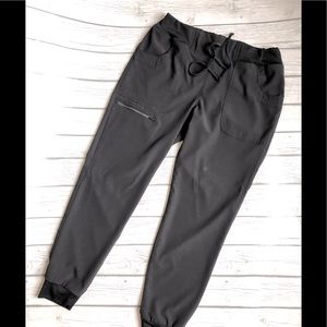 Black jogger style scrubs